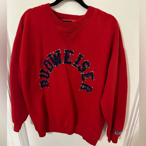 Vintage Budweiser Red Crewneck Sweater